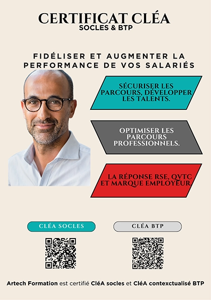 Affiche certificat CléA BTP entreprises